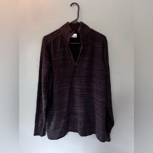 Columbia•Men’s•Large•charcoal gray sweater•quarter zip🍁